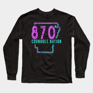 870 Purple Teal Long Sleeve T-Shirt